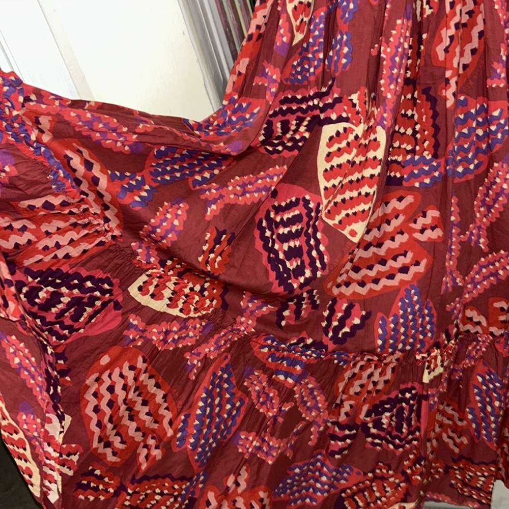 Farm Rio * Anthropologie Puff Sleeve Smocked Maxi Dress - Picture 8 of 13